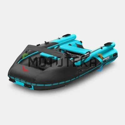 Лодка ПВХ GLADIATOR (Гладиатор) E 380 X чёрный/бирюзовый (Спб)